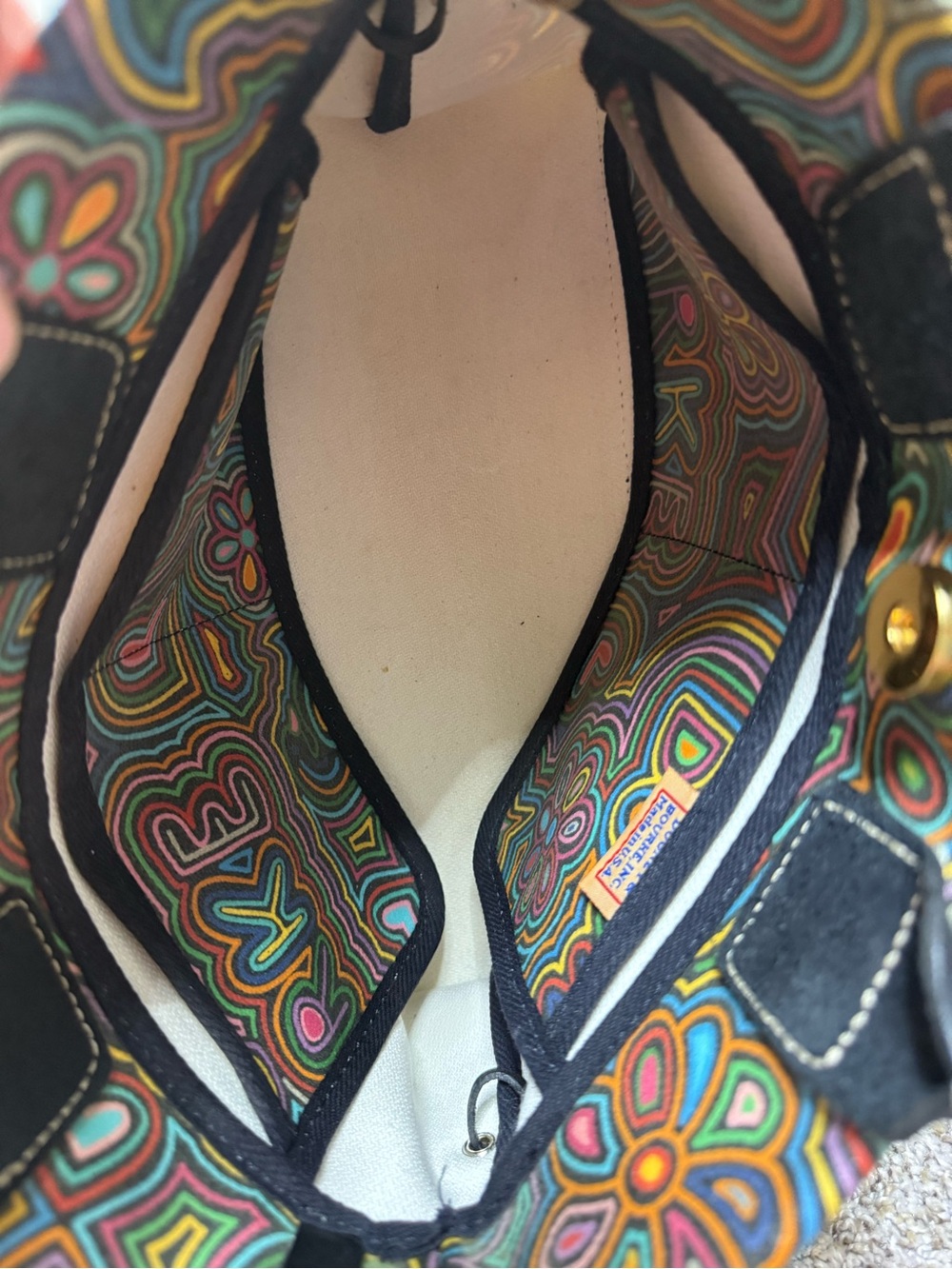 Rare Vintage Dooney & Bourke Rainbow Graffiti Doodle Bag & Wallet Bundle - Picture 6 of 14